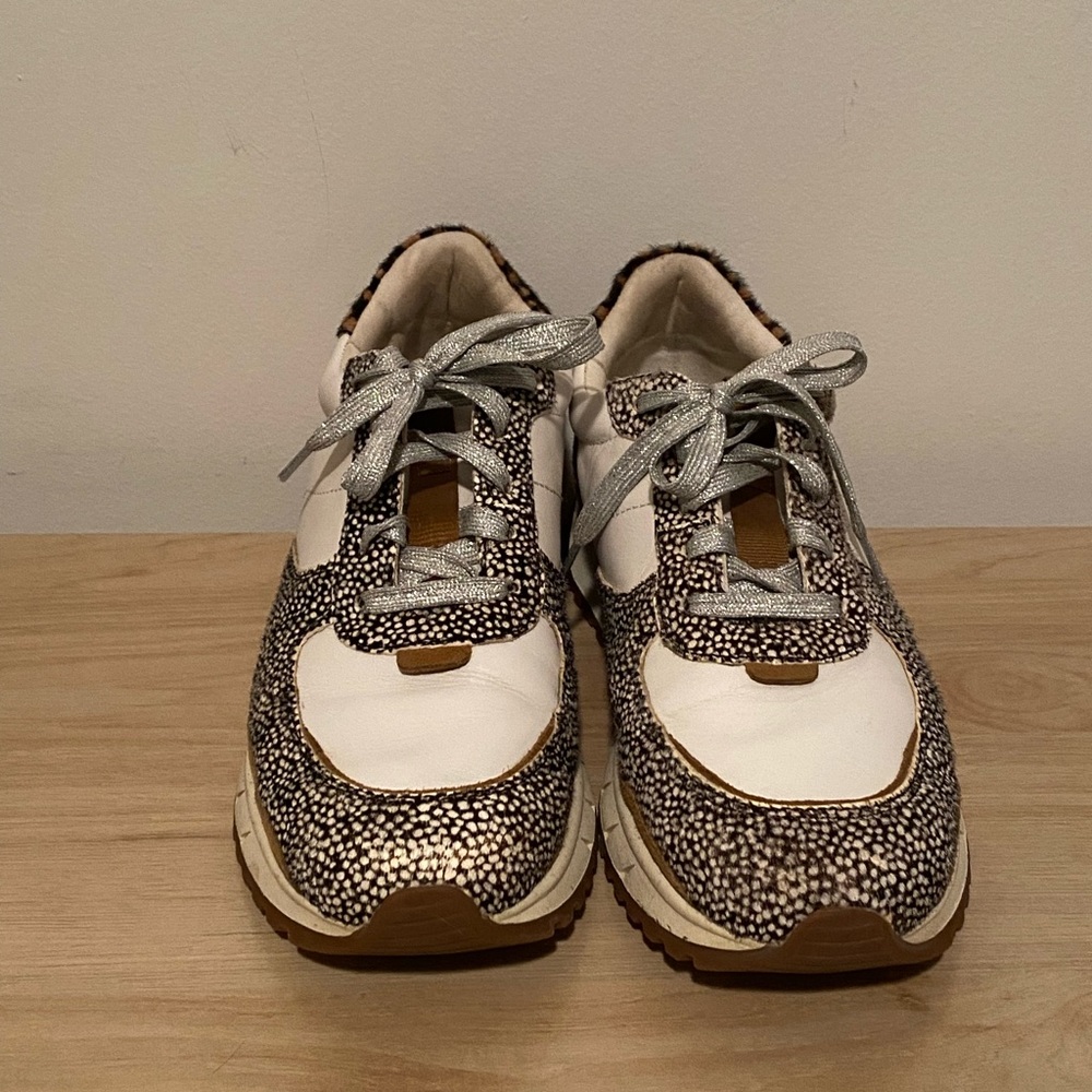 Madewell Animal Print Leather Sneakers Women’s Size 9 - Picture 6 of 10